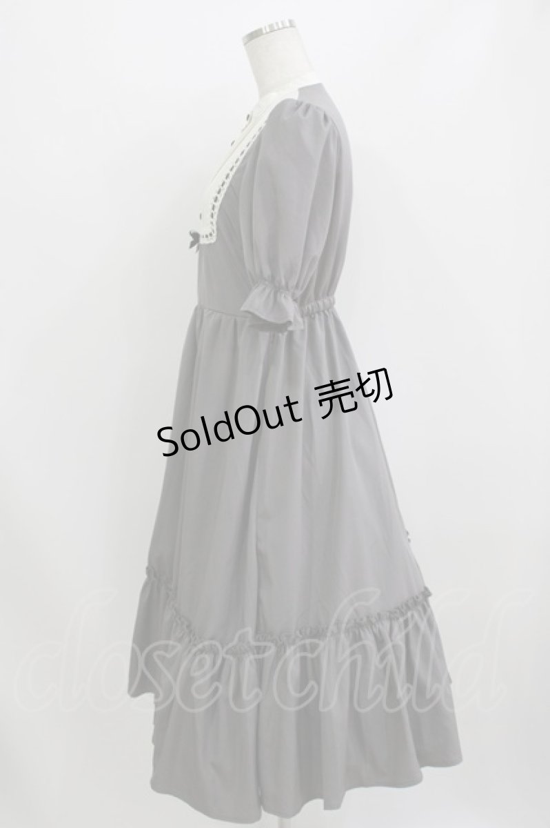 画像2: m petit by misako / 配色切り替えワンピース S グレー H-26-08-10-013-LO-OP-NS-ZH (2)