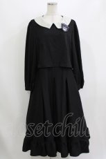 画像1: m petit by misako / サンリオキャラクターズコラボ クロミワッペン付きワンピース LL ブラック H-26-08-10-017-LO-OP-NS-ZH (1)