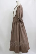 画像2: m petit by misako / ナシジムジキリカエワンピース 3L ブラウン H-26-08-10-021-LO-OP-NS-ZH (2)