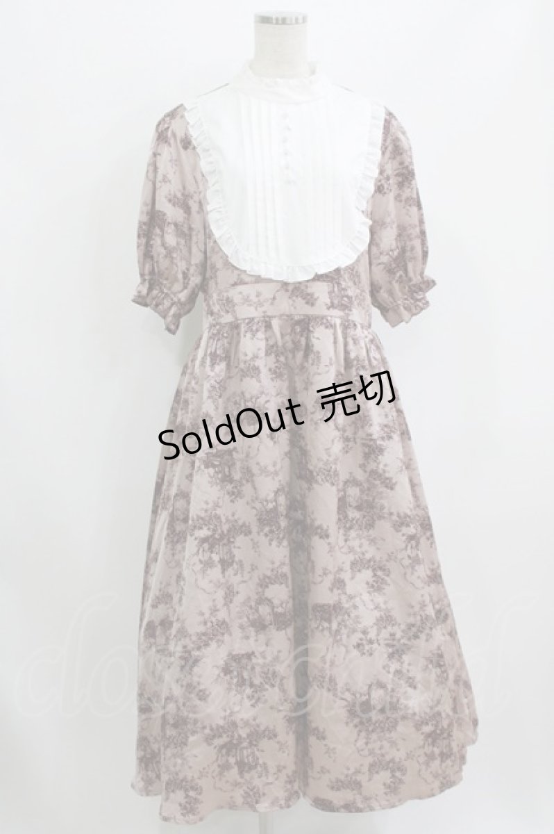 画像1: m petit by misako / AM*トワルドジュイワンピース LL ピンク H-26-08-10-023-LO-OP-NS-ZH (1)