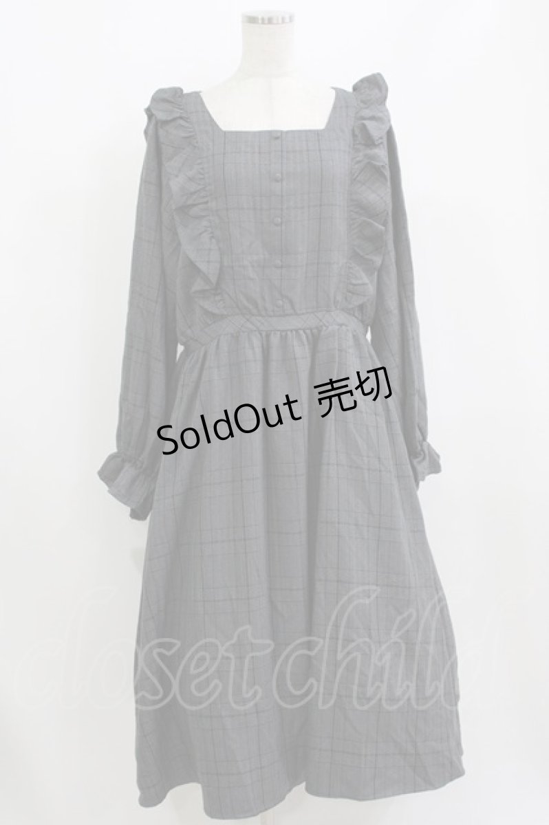 画像1: m petit by misako / チェックワンピース 3L グレー H-26-08-10-026-LO-OP-NS-ZH (1)