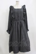 画像1: m petit by misako / チェックワンピース 3L グレー H-26-08-10-026-LO-OP-NS-ZH (1)