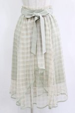 画像1: axes femme POETIQUE / チェックチュールスカート M ミント H-26-08-11-027-AX-SK-NS-ZH (1)