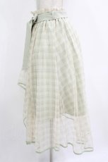 画像2: axes femme POETIQUE / チェックチュールスカート M ミント H-26-08-11-027-AX-SK-NS-ZH (2)
