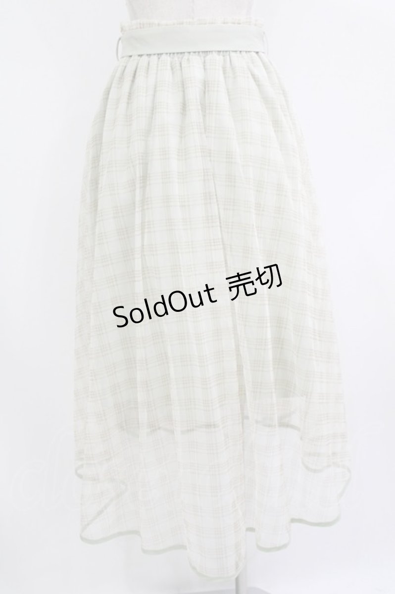 画像3: axes femme POETIQUE / チェックチュールスカート M ミント H-26-08-11-027-AX-SK-NS-ZH (3)