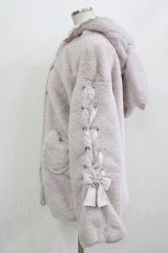 画像2: NOEMIE / うさ耳ポケットハート袖スピンドルファーブルゾン M ピンク H-26-08-11-030-LO-CO-NS-ZH (2)