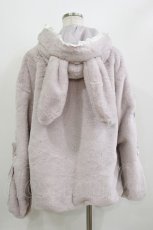 画像3: NOEMIE / うさ耳ポケットハート袖スピンドルファーブルゾン M ピンク H-26-08-11-030-LO-CO-NS-ZH (3)