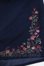 画像4: axes femme / ボタニカルフラワー刺繍パンツ Free ネイビー H-26-08-11-034-AX-PA-NS-ZH (4)