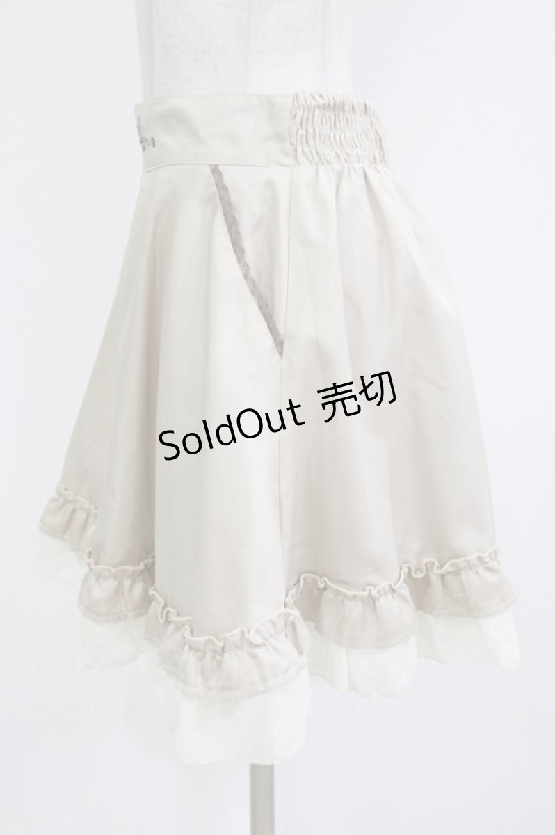 画像2: axes femme / ウエスト刺繍キュロットスカート M 生成り H-26-08-11-036-AX-SK-NS-ZH (2)