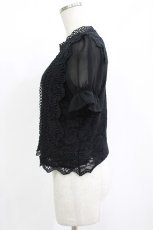 画像2: axes femme POETIQUE / 総レースブラウス M ブラック H-26-08-11-039-AX-BL-NS-ZH (2)