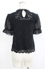 画像3: axes femme POETIQUE / 総レースブラウス M ブラック H-26-08-11-039-AX-BL-NS-ZH (3)