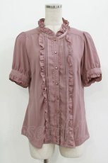 画像1: axes femme / カメオ付アンティークブラウス M ピンク H-26-08-11-041-AX-BL-NS-ZH (1)