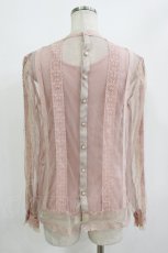画像3: axes femme / プチスタンドレーシーブラウス M ピンク H-26-08-11-044-AX-BL-NS-ZH (3)