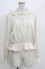 画像1: m petit by misako / TT*AOKフリルブラウス M オフ H-26-08-11-049-LO-BL-NS-ZH (1)