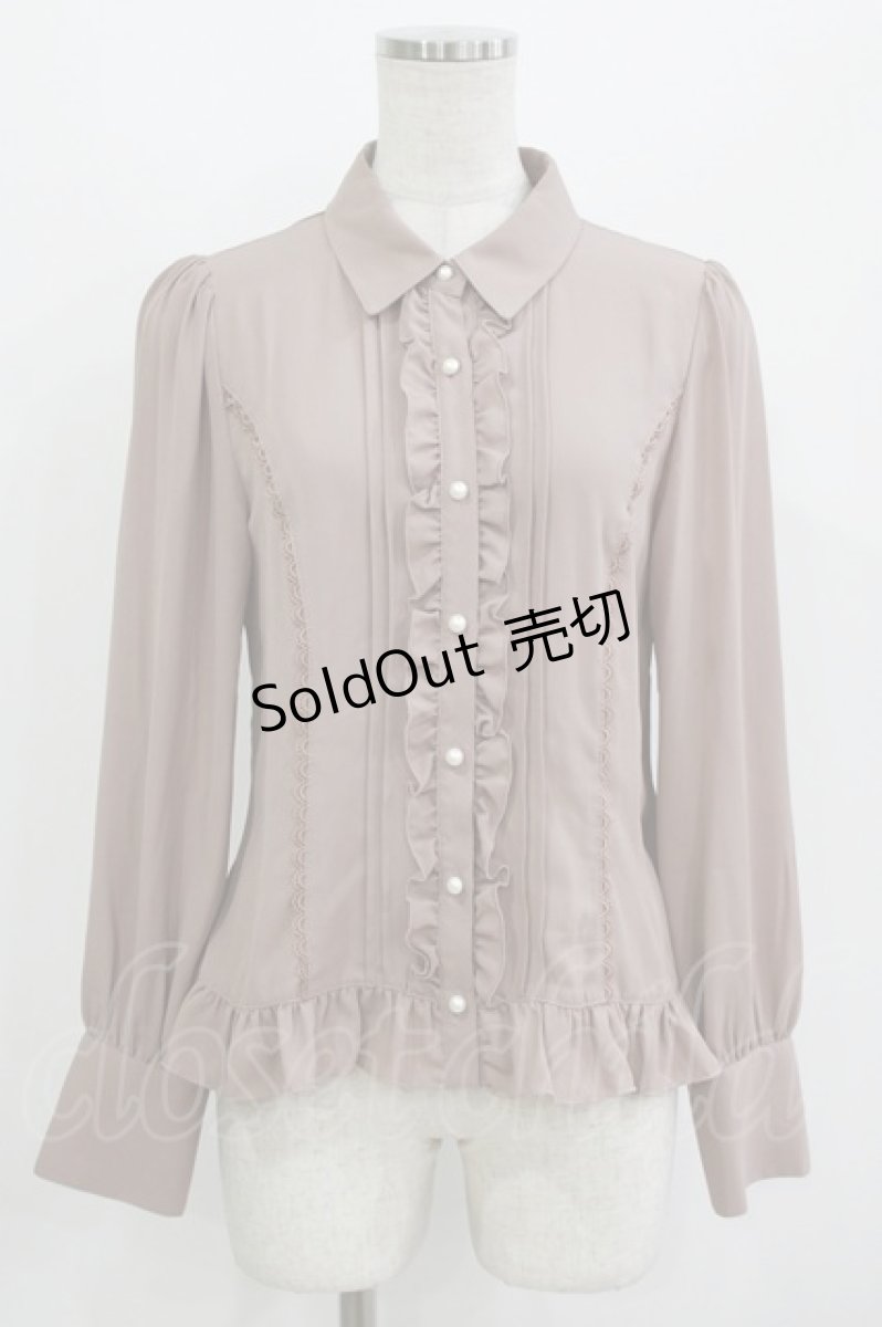 画像1: axes femme / バックレースアップブラウス Free モカ H-26-08-11-050-AX-BL-NS-ZH (1)