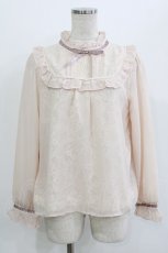 画像1: axes femme POETIQUE / ヨーク切替シフォンプルオーバー M ピンク H-26-08-11-053-AX-TO-NS-ZH (1)