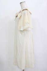 画像2: axes femme / リボン襟カットチュニック M 生成り H-26-08-11-054-AX-OP-NS-ZH (2)