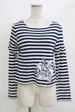 画像1: ALICE and the PIRATES / 王冠プリントボーダーカットソー FREE ネイビー H-26-08-11-060-PA-TO-YZ-ZH (1)