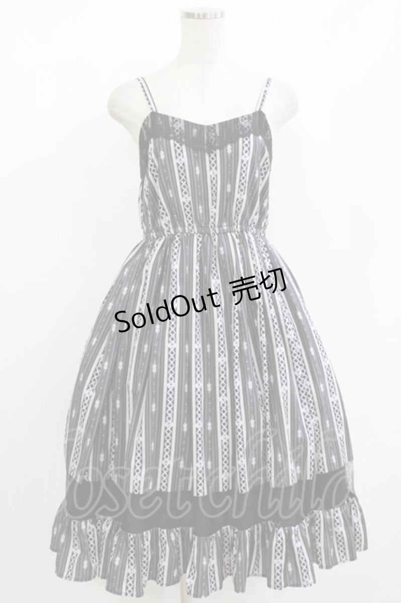 画像1: axes femme POETIQUE / レースアップリボンキャミワンピース M ブラック H-26-08-11-012-AX-OP-NS-ZH (1)