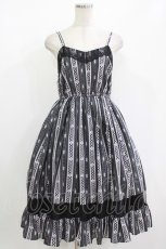 画像1: axes femme POETIQUE / レースアップリボンキャミワンピース M ブラック H-26-08-11-012-AX-OP-NS-ZH (1)