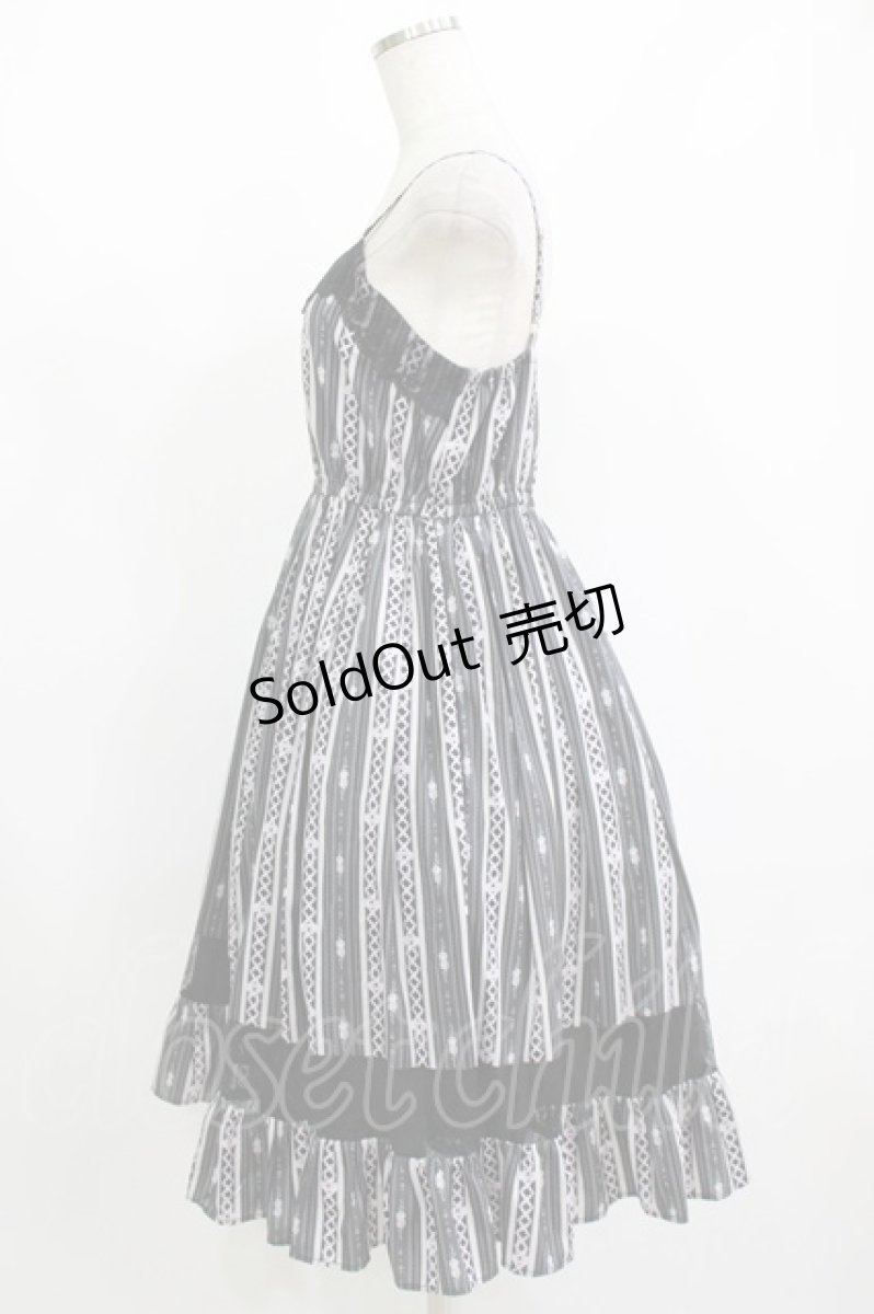 画像2: axes femme POETIQUE / レースアップリボンキャミワンピース M ブラック H-26-08-11-012-AX-OP-NS-ZH (2)