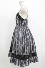 画像2: axes femme POETIQUE / レースアップリボンキャミワンピース M ブラック H-26-08-11-012-AX-OP-NS-ZH (2)