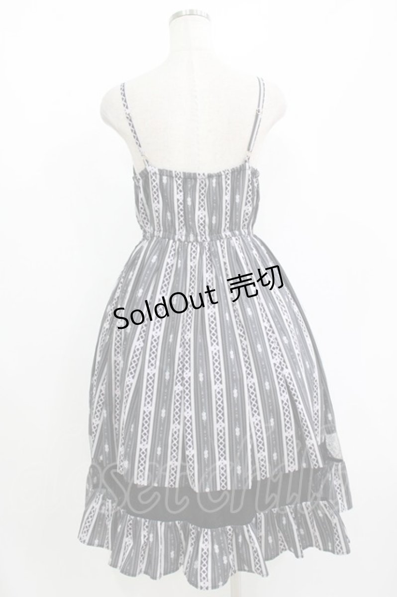 画像3: axes femme POETIQUE / レースアップリボンキャミワンピース M ブラック H-26-08-11-012-AX-OP-NS-ZH (3)