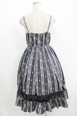 画像3: axes femme POETIQUE / レースアップリボンキャミワンピース M ブラック H-26-08-11-012-AX-OP-NS-ZH (3)