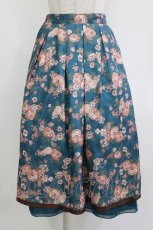 画像1: axes femme NOSTALGIE / 花柄タックスカート M ブルー H-26-08-11-014-AX-SK-NS-ZH (1)