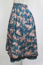 画像2: axes femme NOSTALGIE / 花柄タックスカート M ブルー H-26-08-11-014-AX-SK-NS-ZH (2)
