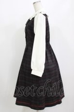 画像2: axes femme POETIQUE / ダブルボタンチェックワンピース M ブラック H-26-08-11-002-AX-OP-NS-ZH (2)