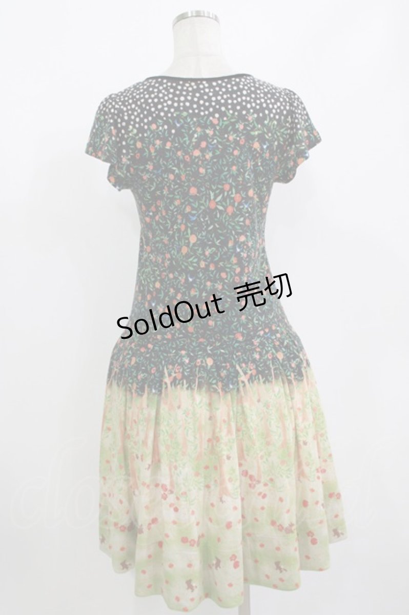 画像3: Franche Lippee / オリプリワンピース M ブラック/うさぎ H-26-08-11-019-LO-OP-NS-ZH (3)