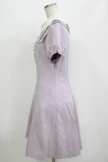 画像2: axes femme POETIQUE / レース襟半袖ワンピース M ラベンダー H-26-08-11-024-AX-OP-NS-ZH (2)