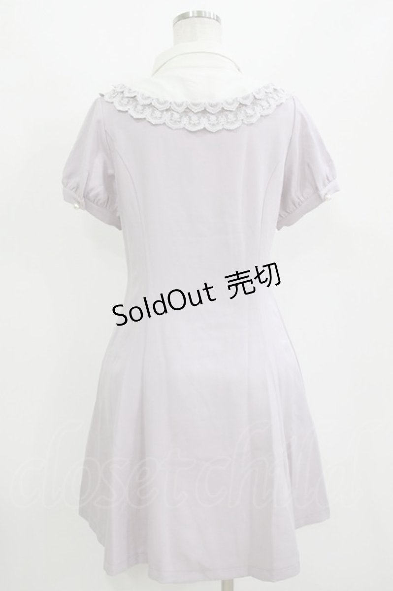 画像3: axes femme POETIQUE / レース襟半袖ワンピース M ラベンダー H-26-08-11-024-AX-OP-NS-ZH (3)