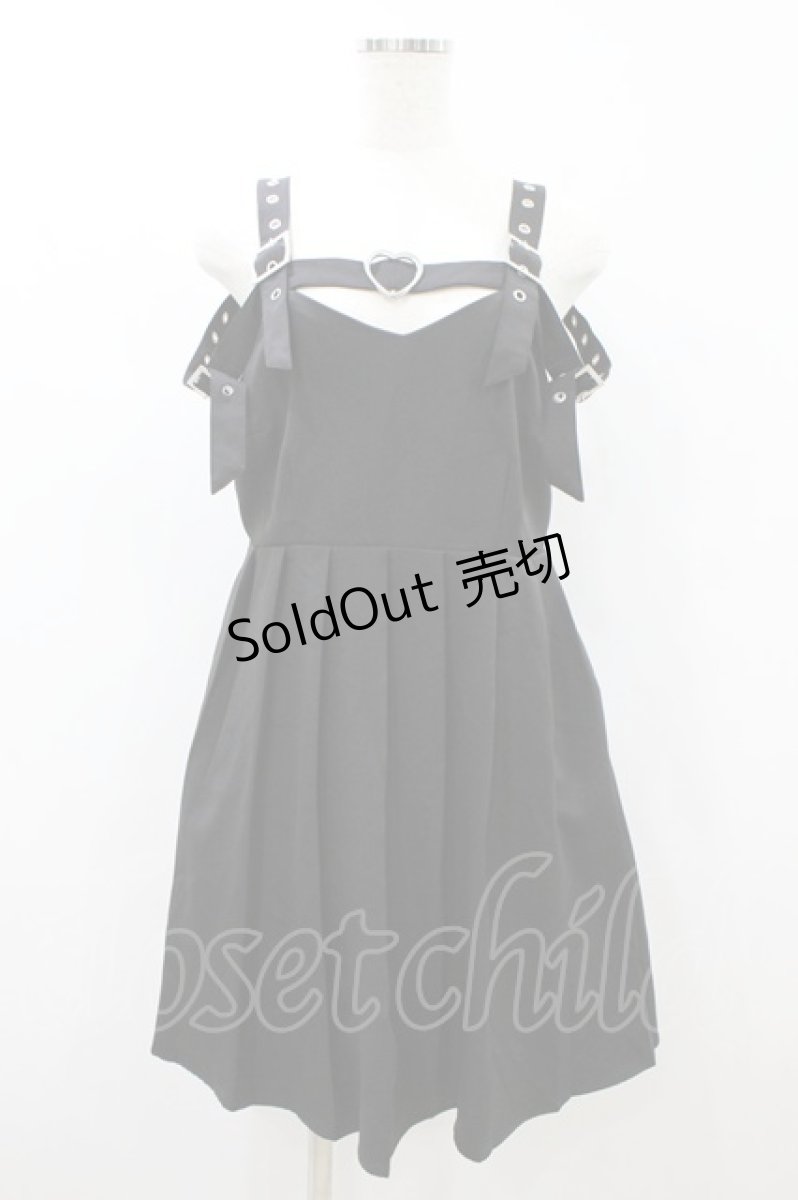 画像1: DearMyLove / バックルベルトプリーツジャンスカ L ブラック H-26-08-12-042-GO-OP-NS-ZH (1)