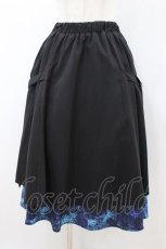 画像1: NieR Clothing / 青薔薇レイヤードスカート Free ブラック H-26-08-12-044-PU-SK-NS-ZH (1)