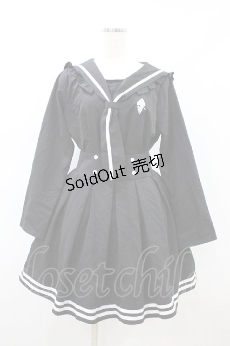 画像1: NieR Clothing / セーラー服風襟BRAIDコーデ Free ブラック H-26-08-12-046-PU-OP-NS-ZH (1)