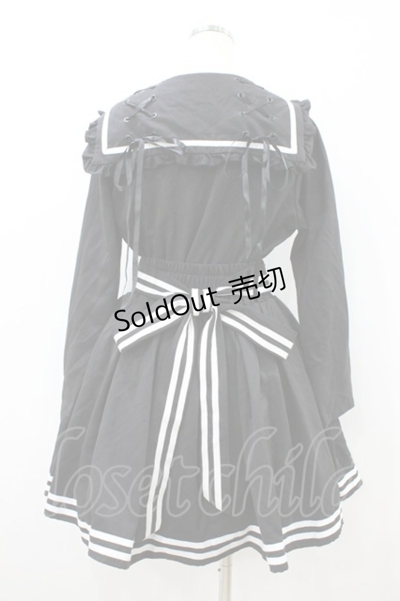 画像2: NieR Clothing / セーラー服風襟BRAIDコーデ Free ブラック H-26-08-12-046-PU-OP-NS-ZH (2)
