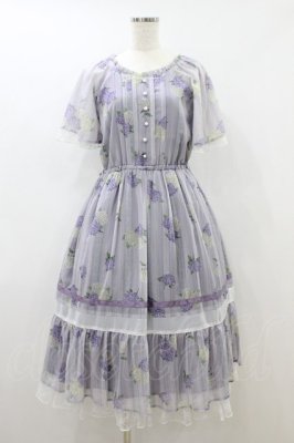 Preview of 紫陽花シフォンワンピース M ラベンダー