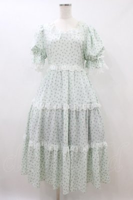 Preview of しぃぺろ/小花柄ワンピース L ミント