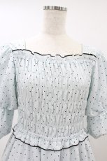 画像3: melume / maki/ドット柄ワンピース L サックス/黒ドット H-26-08-12-1036-LO-OP-NS-ZH (3)