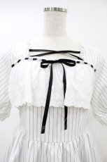 画像3: majoretty / 音梨まりあ/ストライプワンピース L 白/黒 H-26-08-12-1038-LO-OP-NS-ZH (3)