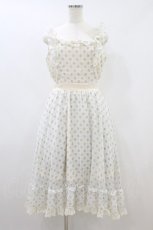 画像1: ERIKA Collaboration / 小花柄シアージャンパースカート L 生成り H-26-08-12-1040-LO-OP-NS-ZH (1)