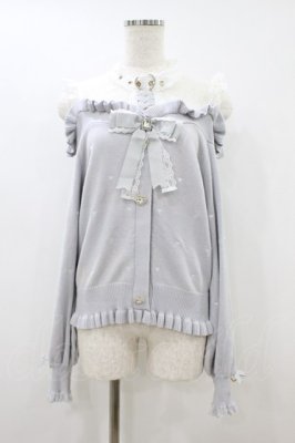Preview of ハート刺繍肩あきレイヤードニット Free ブルー