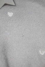 画像4: LIZ LISA / ハート刺繍肩あきレイヤードニット Free ブルー H-26-08-12-1050-LO-TO-NS-ZH (4)