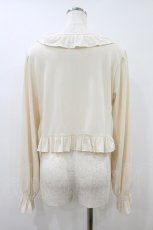 画像2: FLC / 星名桜子/フリルテレコカーディガン L 生成り H-26-08-12-1052-LO-TO-NS-ZH (2)