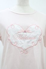 画像3: melume / maki/ロゴTシャツ L ピンク H-26-08-12-1053-LO-TS-NS-ZH (3)