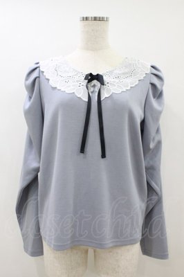 Preview of maki/レース襟付きプルオーバー L サックス