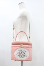 画像1: an another angelus / フレームローズ刺繍バニティバッグ  ピンク H-26-08-12-1012-CA-BG-NS-ZH (1)