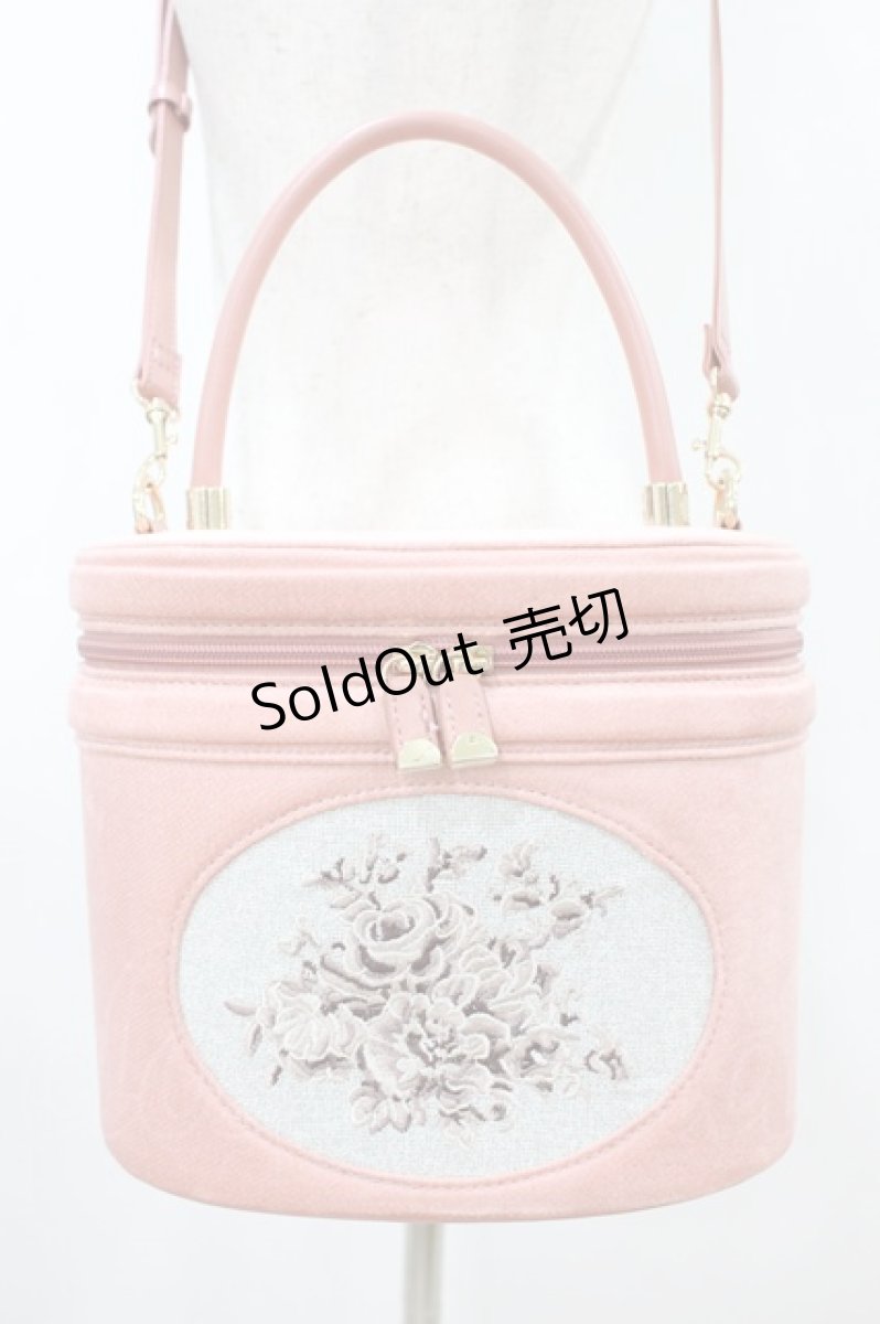 画像3: an another angelus / フレームローズ刺繍バニティバッグ  ピンク H-26-08-12-1012-CA-BG-NS-ZH (3)